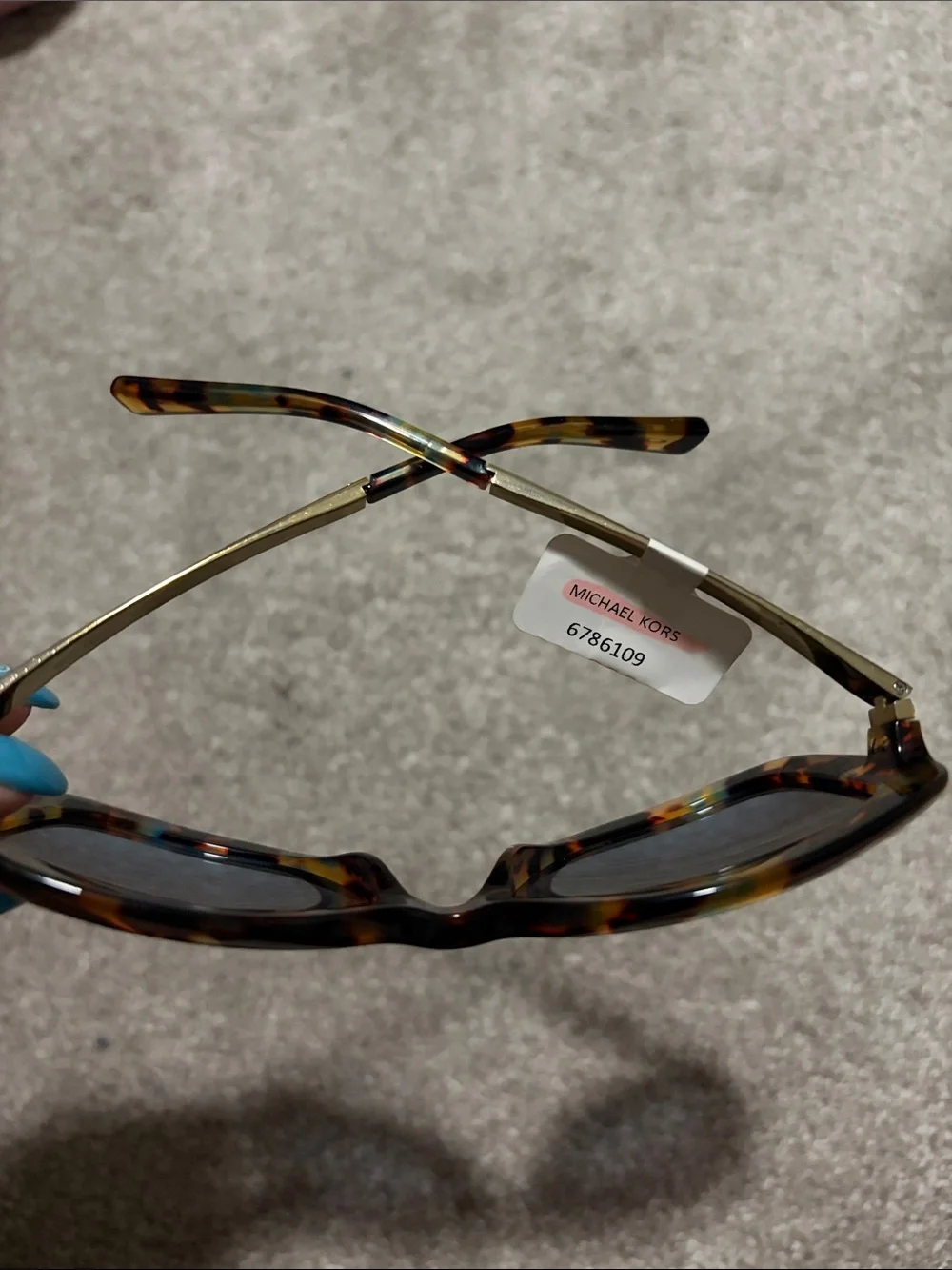 Michael Kors Tortoise Shell Oversized Sunglasses with Brown-Gray Gradient Lenses